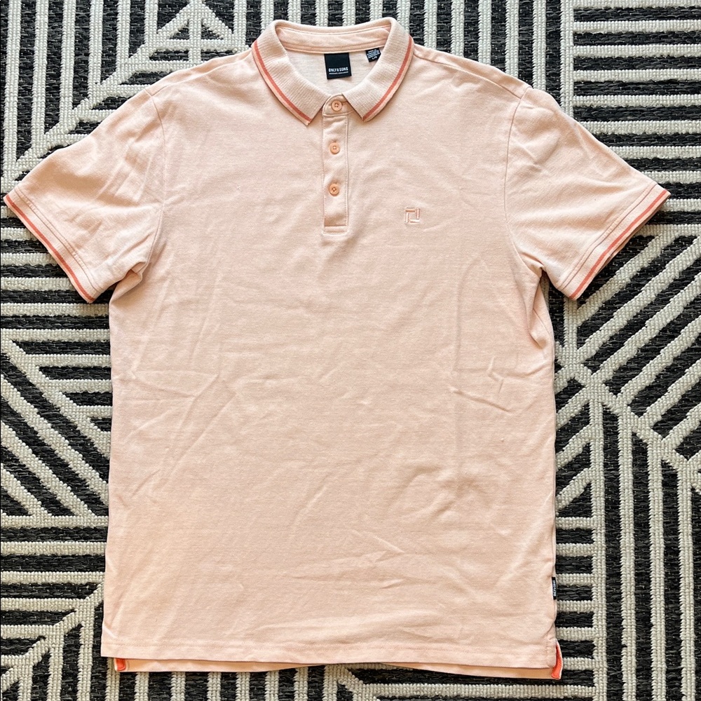 Only & Sons Light Peach /Orange Polo Shirt